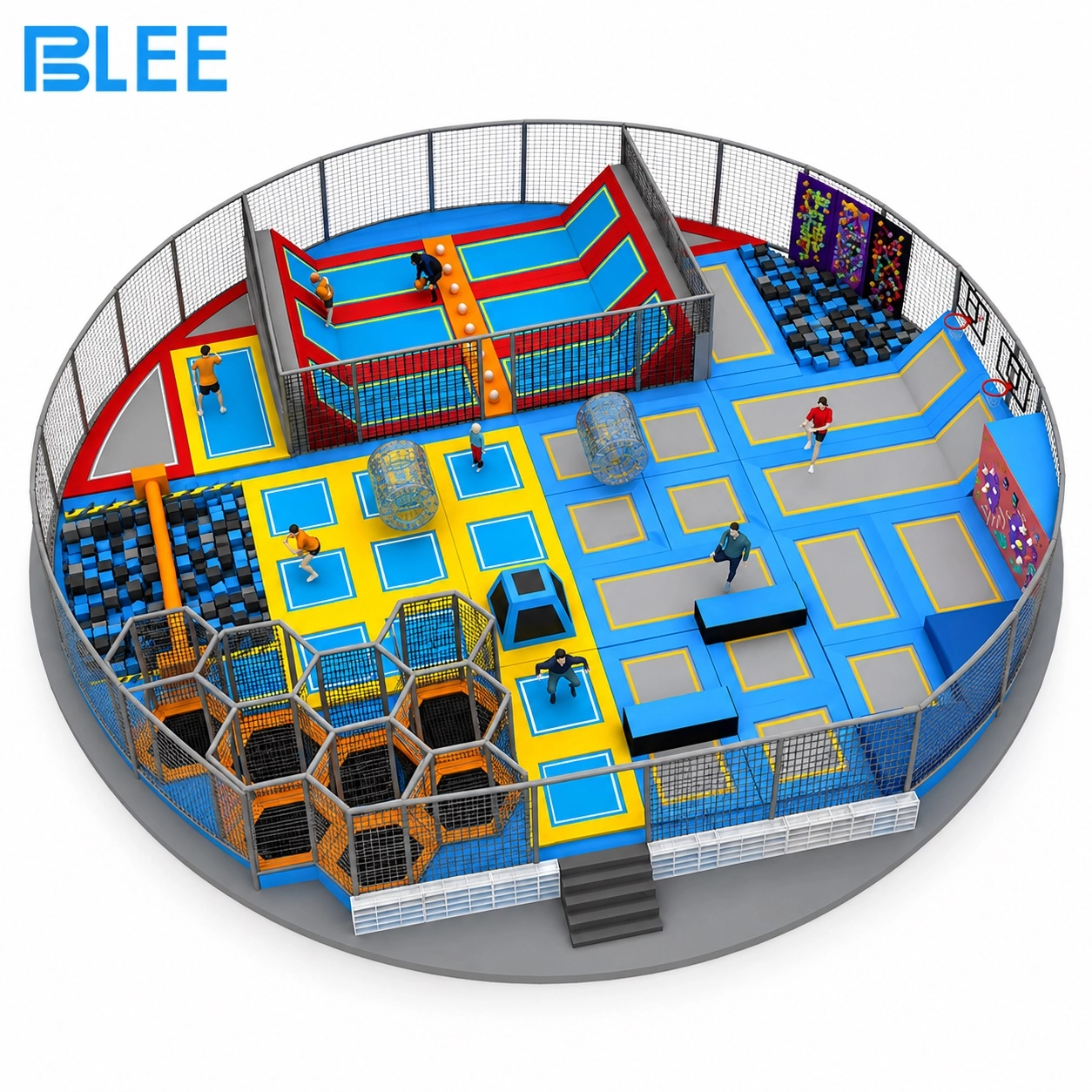 Circular Trampoline Park Equipment1 - BLEE