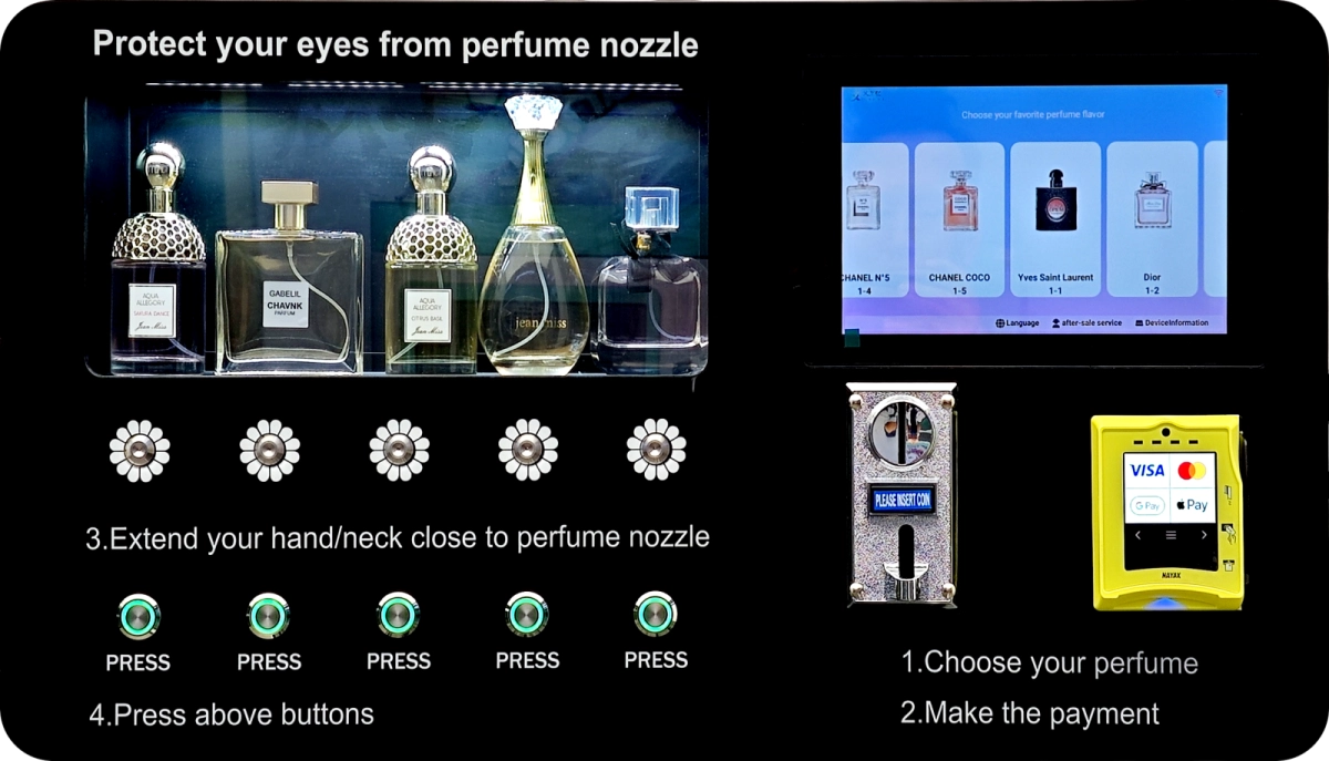 perfume spray vending machine - MARWEY