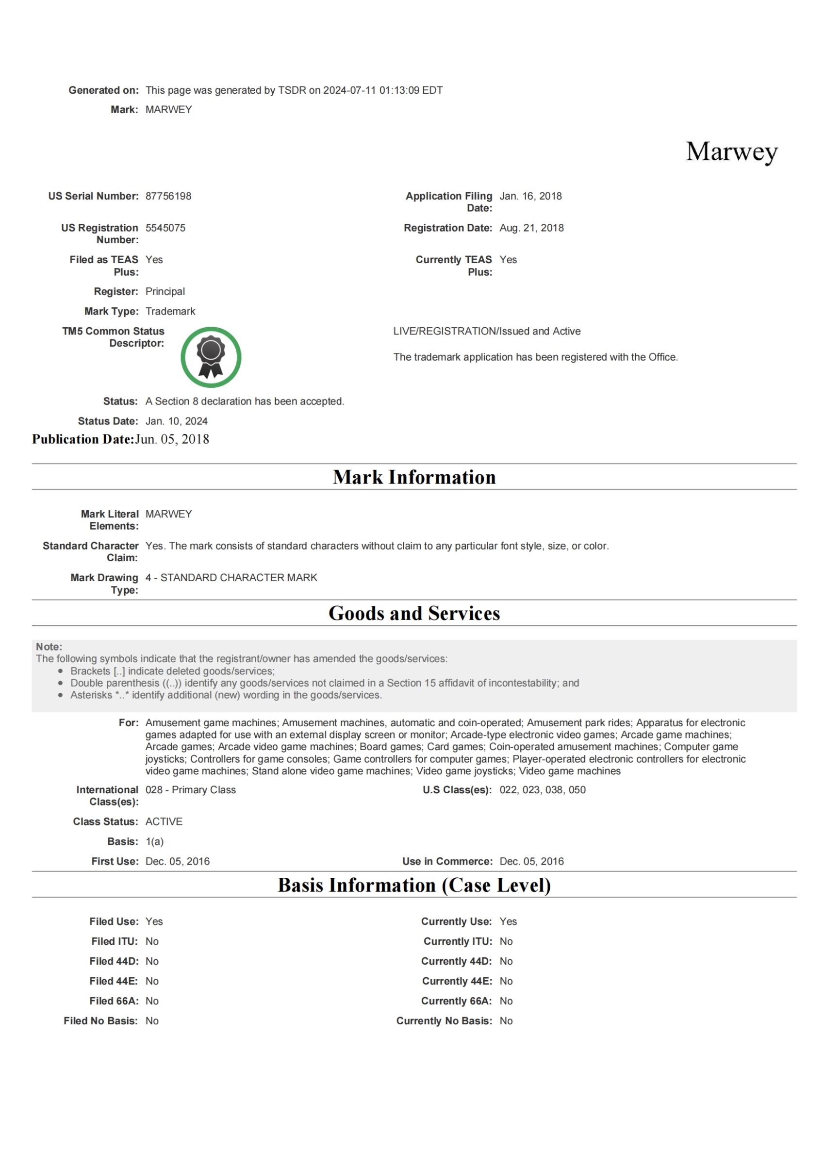 marwey-us-trademark-certificate-amusement-game-machine-87756198.jpg - MARWEY