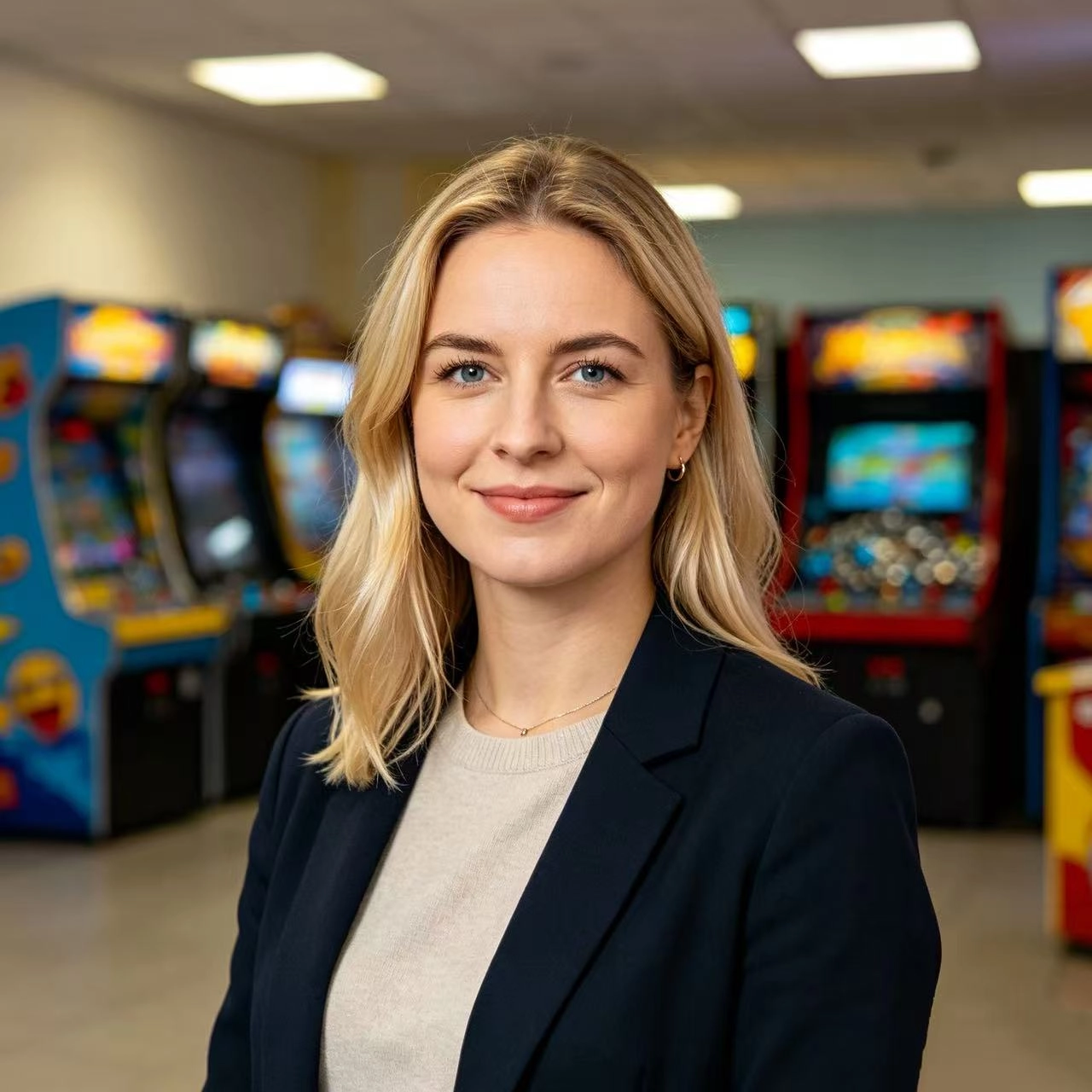 German arcade manager Sophie Müller praises Marwey coin pusher customization - MARWEY