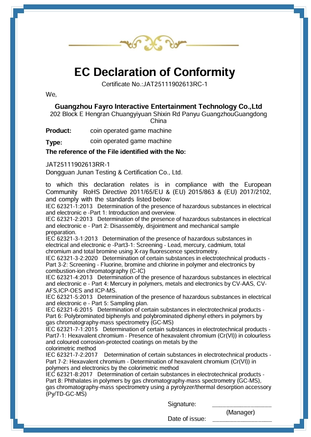 EC Declaration of Conformity - MARWEY